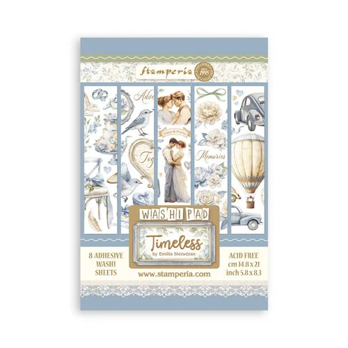 Stamperia - Timeless Collection - Washi Pad - 8 Sheets 1 Stamperia - Timeless Collection - Washi Pad - 8 Sheets