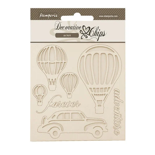 Stamperia - Timeless Collection - Decorative Chips - Air Balloons 1 Stamperia - Timeless Collection - Decorative Chips - Air Balloons