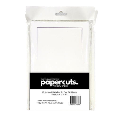 Paper Rose - Card Bases - Tri Fold - Rectangle Window