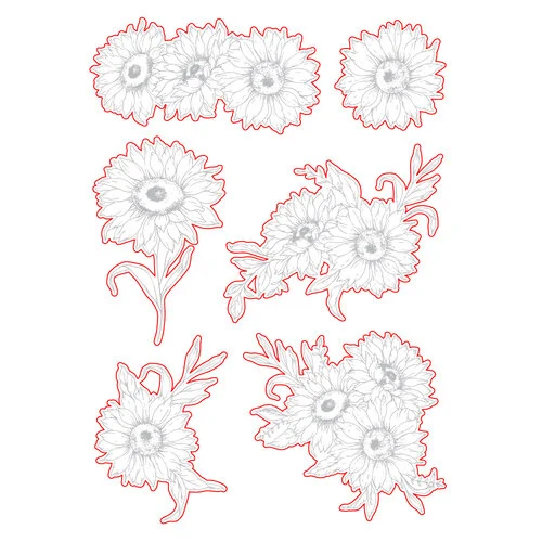 Scrapbook.com - Coordinating Die Set - Sunflowers
