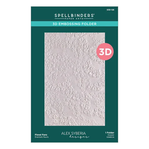 Spellbinders - Spring In Kyoto Collection Collection - 3D Embossing Folder - Floral Fans 1 Spellbinders - Spring In Kyoto Collection Collection - 3D Embossing Folder - Floral Fans