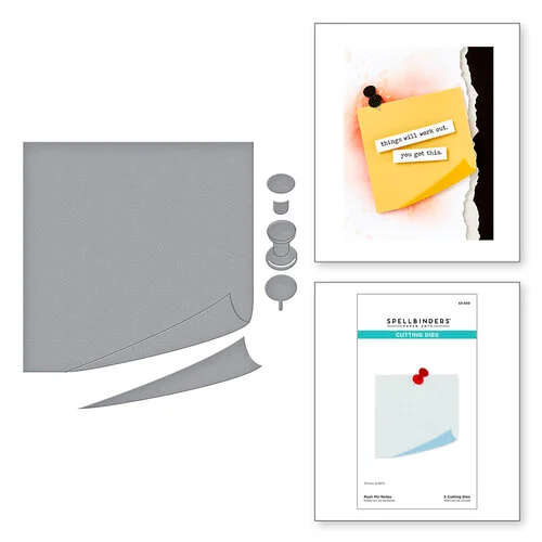 Spellbinders - Take Note Collection - Etched Dies - Push Pin Notes 1 Spellbinders - Take Note Collection - Etched Dies - Push Pin Notes