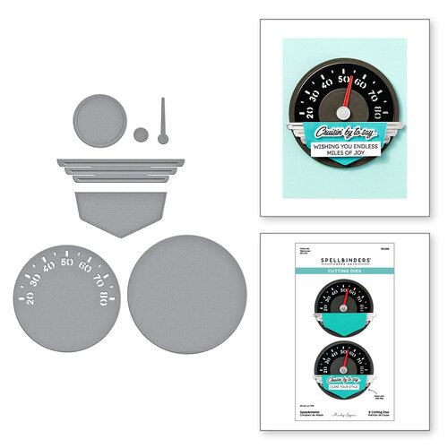 Spellbinders - Classic Road Legends Collection Collection - Etched Dies - Speedometer