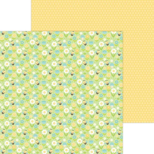 Doodlebug Design - Bee Happy Collection - 12 x 12 Double Sided Paper - Bee Happy 1 Doodlebug Design - Bee Happy Collection - 12 x 12 Double Sided Paper - Bee Happy