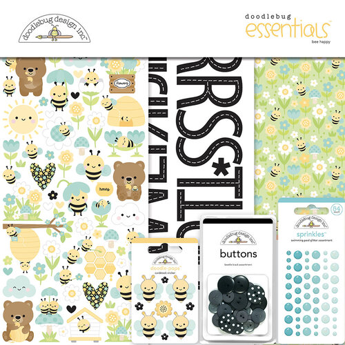 Doodlebug Design - Bee Happy Collection - Essentials Kit