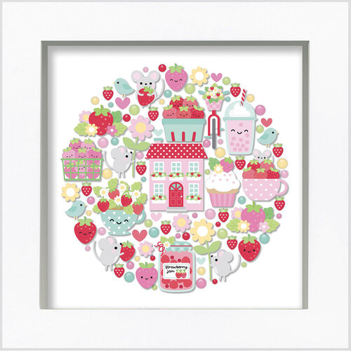 Doodlebug Design - Berry Sweet Collection - Shadow Box Insert Kit