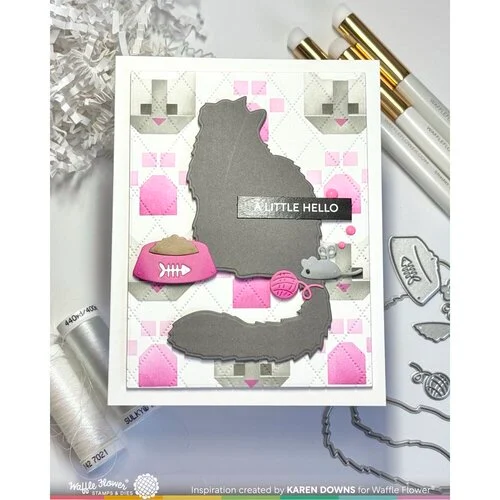 Waffle Flower Crafts - Craft Dies - Cat Silhouette 2 Waffle Flower Crafts - Craft Dies - Cat Silhouette