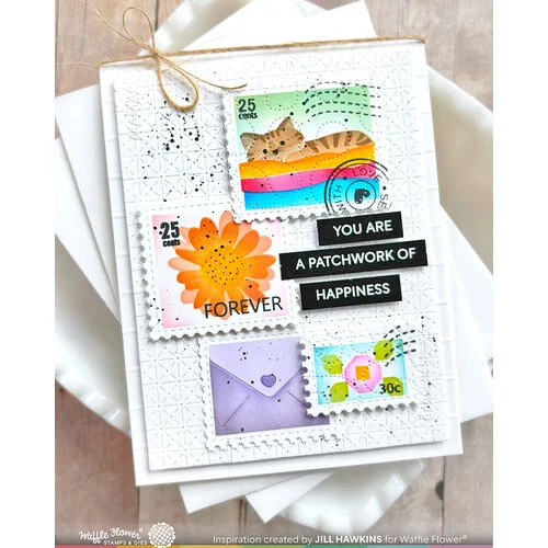 Waffle Flower Crafts - Postage Collage Collection - Stencils - Sew Fun 7 Waffle Flower Crafts - Postage Collage Collection - Stencils - Sew Fun