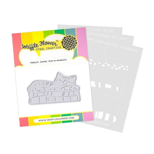 Waffle Flower Crafts - Die-N-Stencil - Fabric Lover 1 Waffle Flower Crafts - Die-N-Stencil - Fabric Lover