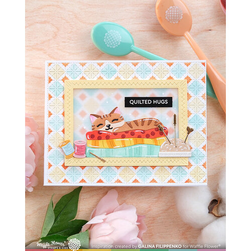 Waffle Flower Crafts - Die-N-Stencil - Fabric Lover 3 Waffle Flower Crafts - Die-N-Stencil - Fabric Lover