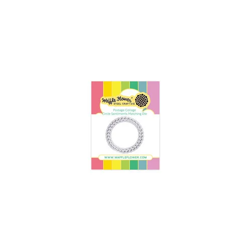 Waffle Flower Crafts - Postage Collage Collection - Craft Dies - Circle Sentiments