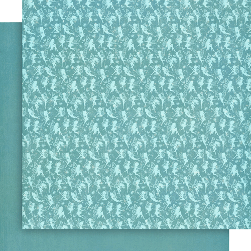 Graphic 45 - Fairy Boutique Collection - 12 x 12 Double Sided Paper - Aero Blue Pattern And Solid