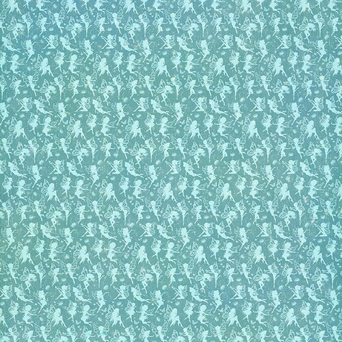 Graphic 45 - Fairy Boutique Collection - 12 x 12 Double Sided Paper - Aero Blue Pattern And Solid