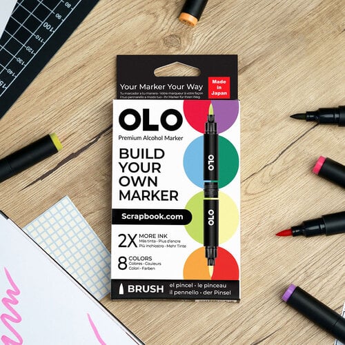 OLO - Brush Collection - 8 Color Markers Set - Essentials 5 OLO - Brush Collection - 8 Color Markers Set - Essentials