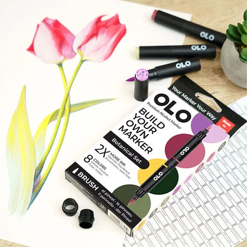 OLO - Brush Collection - 8 Color Markers Set - Botanical 9 OLO - Brush Collection - 8 Color Markers Set - Botanical