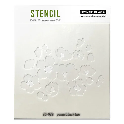 Penny Black - Laden Boughs Collection - Stencils - 3D Blossoms