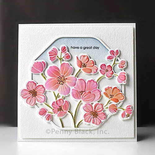 Penny Black - Laden Boughs Collection - Stencils - 3D Blossoms