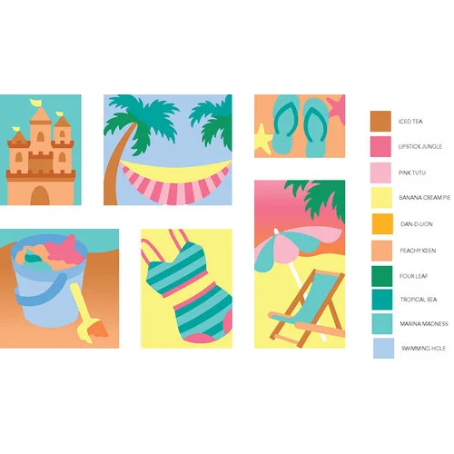 LDRS Creative - Beach Days Collection - Layering Stencils - Beach Days Postage Collage 1 LDRS Creative - Beach Days Collection - Layering Stencils - Beach Days Postage Collage