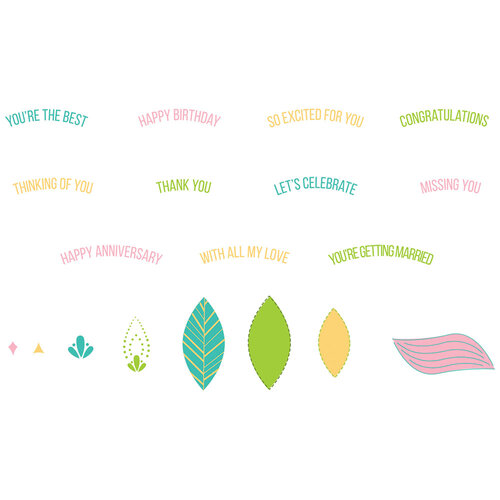 Sizzix - Catherine Pooler - Clear Stamps - Overarching Sentiments