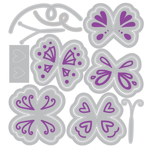 Sizzix - Catherine Pooler - Framelits Dies - Bright Butterflies 2 3 Sizzix - Catherine Pooler - Framelits Dies - Bright Butterflies 2