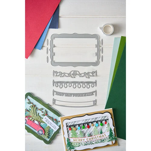 Sizzix - 49 and Market Collection - Thinlits Dies - Snap and Swap Merry Christmas