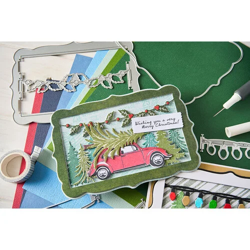 Sizzix - 49 and Market Collection - Thinlits Dies - Snap and Swap Merry Christmas