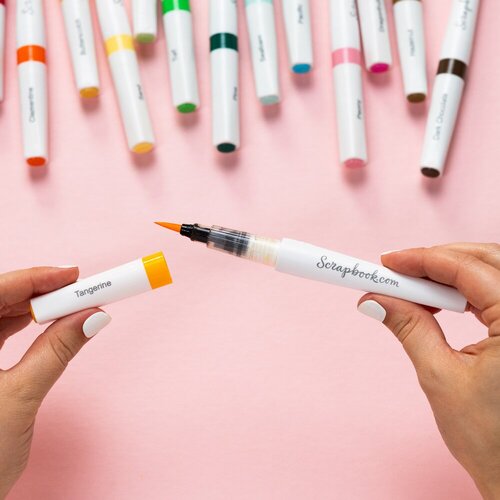 Scrapbook.com - Lustre Brush Marker - Tangerine 5 Scrapbook.com - Lustre Brush Marker - Tangerine