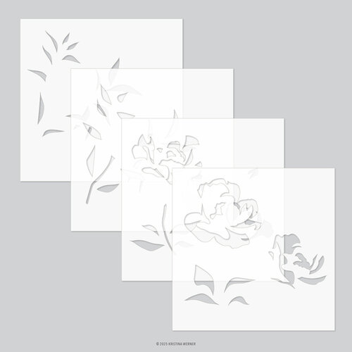 Concord and 9th - Stencils - Long Line Roses 1 Concord and 9th - Stencils - Long Line Roses