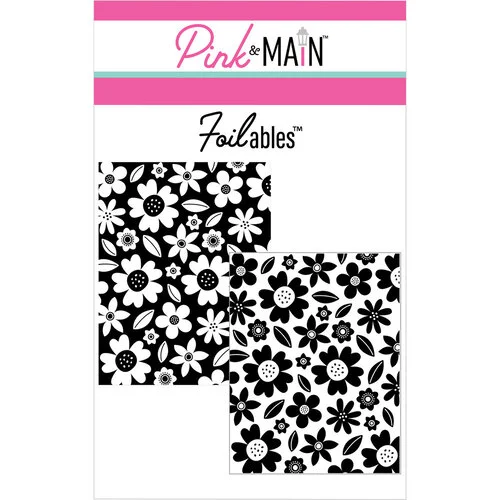 Pink and Main - Cheerfoil Collection - Foilable Panels - Fun Flowers 1 Pink and Main - Cheerfoil Collection - Foilable Panels - Fun Flowers
