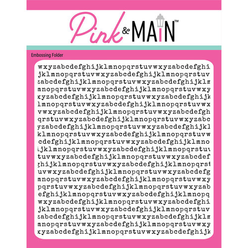 Pink and Main - Embossing Folder - Typewriter 1 Pink and Main - Embossing Folder - Typewriter