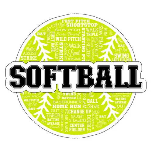Scrapbook Customs - Laser Cuts - Softball Collage