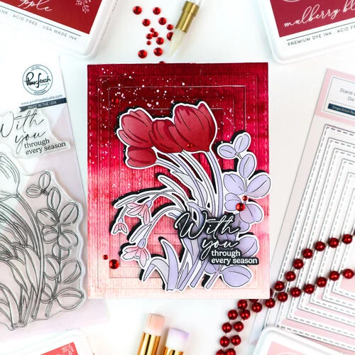 Pinkfresh Studio - Sunshine & Smiles Collection - Press Plates - Timeless Tulips