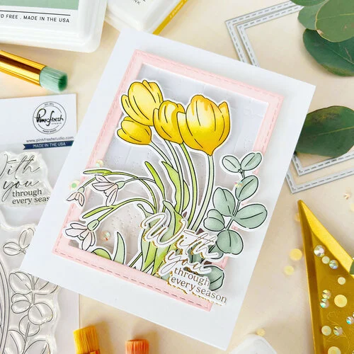 Pinkfresh Studio - Sunshine & Smiles Collection - Press Plates - Timeless Tulips