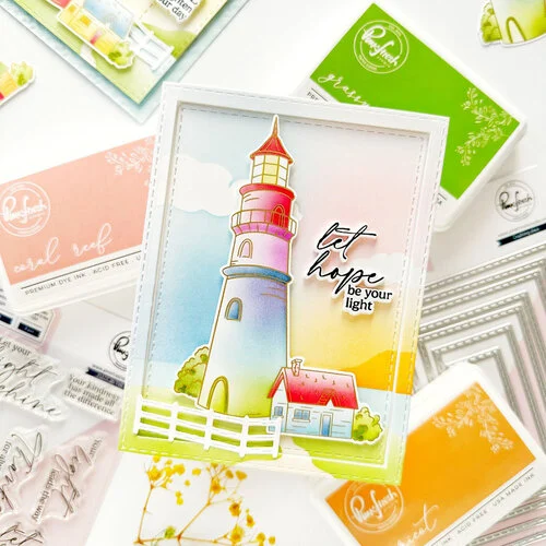 Pinkfresh Studio - Sunshine & Smiles Collection - Stencils - Guiding Light