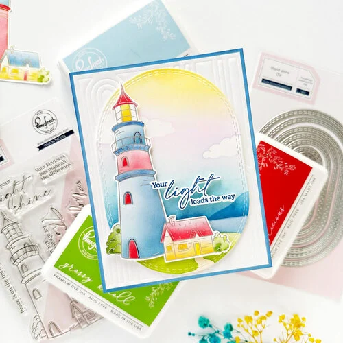 Pinkfresh Studio - Sunshine & Smiles Collection - Stencils - Guiding Light
