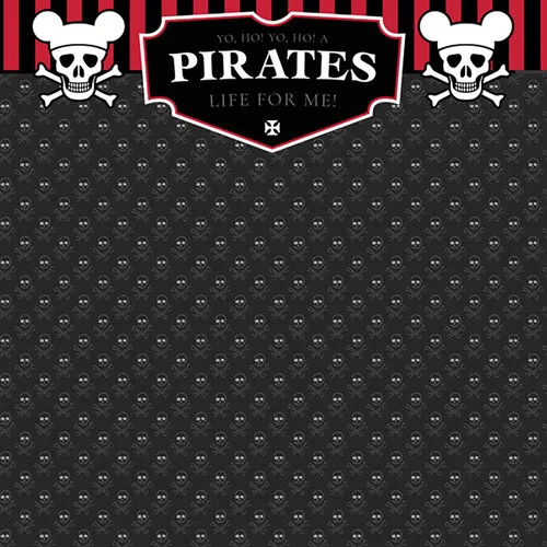 Scrapbook Customs - 12 x 12 Double Sided Paper - Pirates Life For Me 2 Scrapbook Customs - 12 x 12 Double Sided Paper - Pirates Life For Me