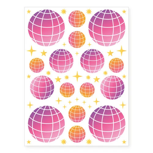 Scrapbook.com - Disco Ball and Shimmer Rub-Ons - Sunset - 4 Sheets 3 Scrapbook.com - Disco Ball and Shimmer Rub-Ons - Sunset - 4 Sheets