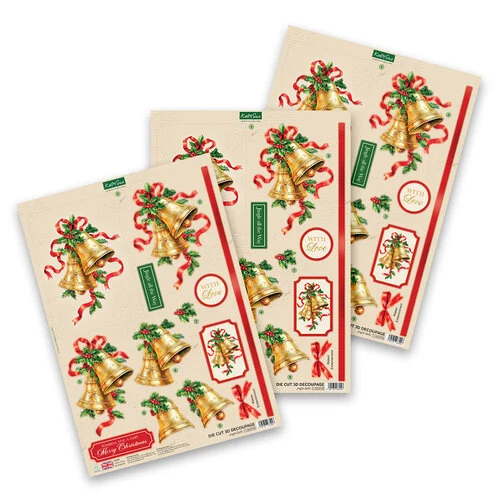 Katy Sue Designs - 3D Die Cut Decoupage Layers - Jingle Bells