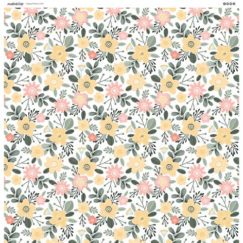 ModaScrap - 12 x 12 Paper Pack - Happy Flowers 4 ModaScrap - 12 x 12 Paper Pack - Happy Flowers