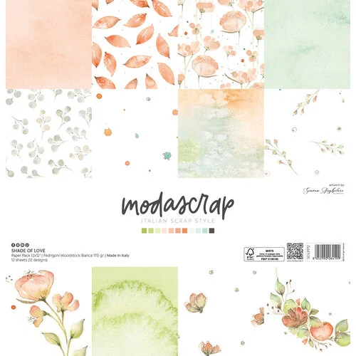 ModaScrap - 12 x 12 Paper Pack - Shade of Love