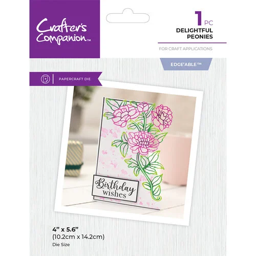 Crafter's Companion - Edge'able Die - Delightful Peonies 1 Crafter's Companion - Edge'able Die - Delightful Peonies