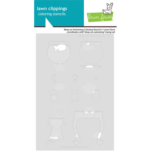 Lawn Fawn - Stencils - Keep On Swimming Coloring 1 Lawn Fawn - Stencils - Keep On Swimming Coloring
