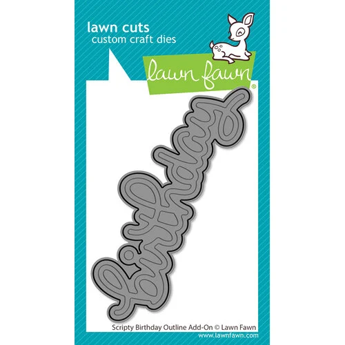 Lawn Fawn - Lawn Cuts - Dies - Scripty Birthday Outline Add-On