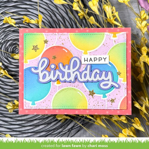 Lawn Fawn - Lawn Cuts - Dies - Scripty Birthday Outline Add-On