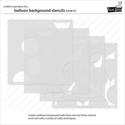 Lawn Fawn - Background Stencils - Balloon 2 Lawn Fawn - Background Stencils - Balloon