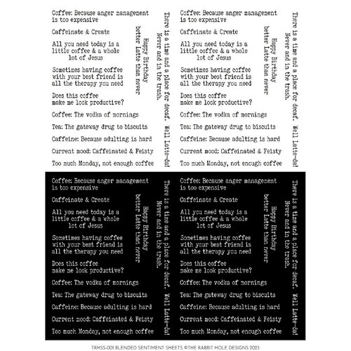 The Rabbit Hole Designs - Sentiment Sheets - Blended 1 The Rabbit Hole Designs - Sentiment Sheets - Blended