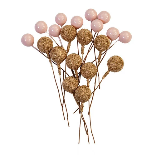 Prima - Christmas Sparkle Collection - Embellishments - Beaded Berries 1 Prima - Christmas Sparkle Collection - Embellishments - Beaded Berries