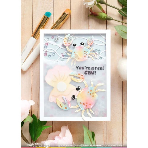 Waffle Flower Crafts - Craft Dies - Happy Crabs 4 Waffle Flower Crafts - Craft Dies - Happy Crabs