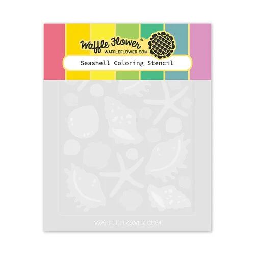 Waffle Flower Crafts - Stencils - Seashell Coloring 1 Waffle Flower Crafts - Stencils - Seashell Coloring