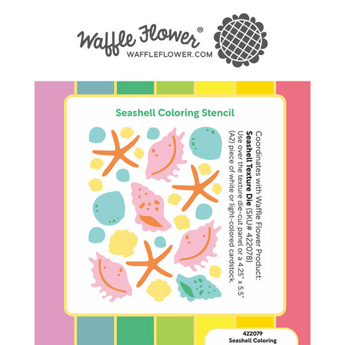 Waffle Flower Crafts - Stencils - Seashell Coloring 2 Waffle Flower Crafts - Stencils - Seashell Coloring